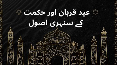 عید قربان اور حکمت کے سنہری اصول.