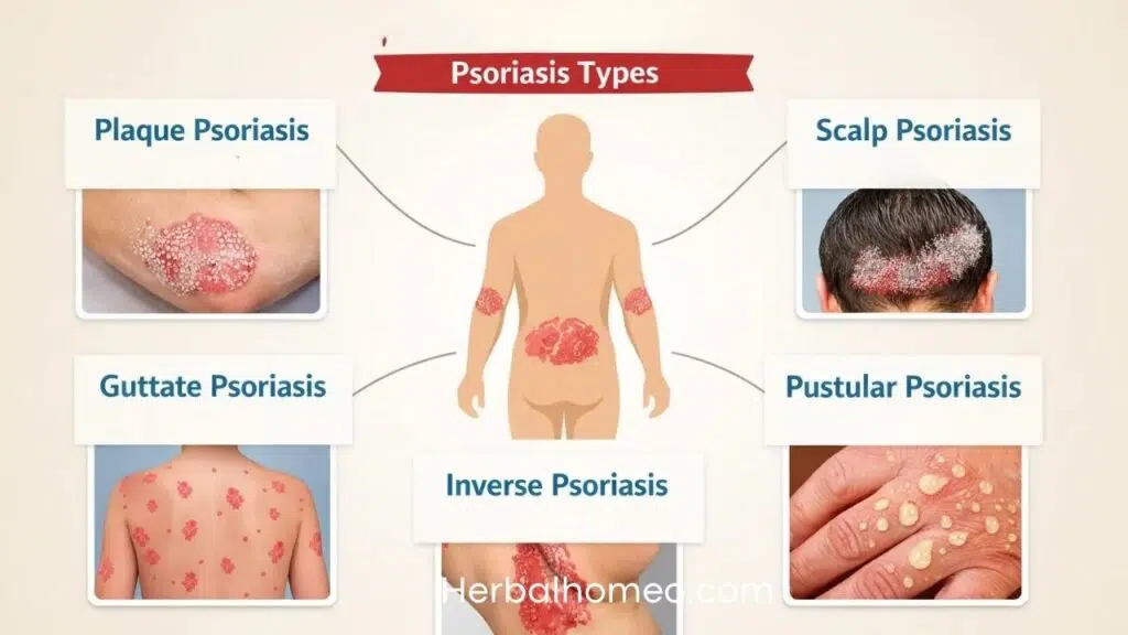 سورائسس کا مکمل علاج | ہومیوپیتھک، دیسی اور جدید طریقہ علاج Psoriasis treatment psorias types