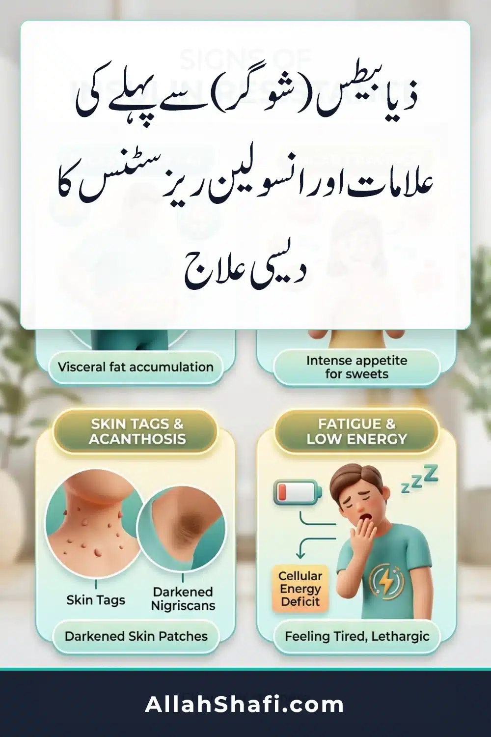 Insulin Resistance Treatment Urdu infographic pin