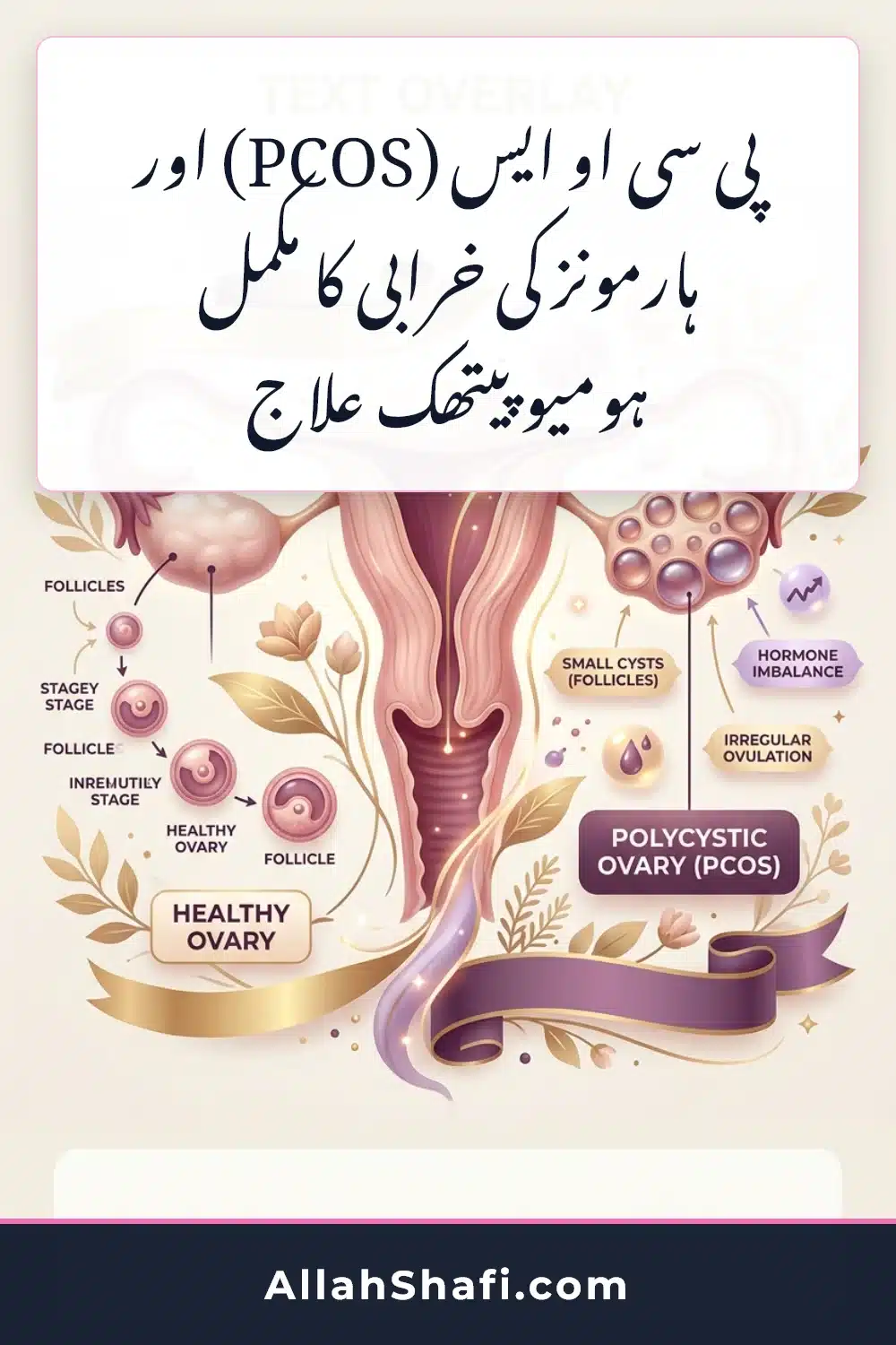 PCOS urdu treatment infographic pin