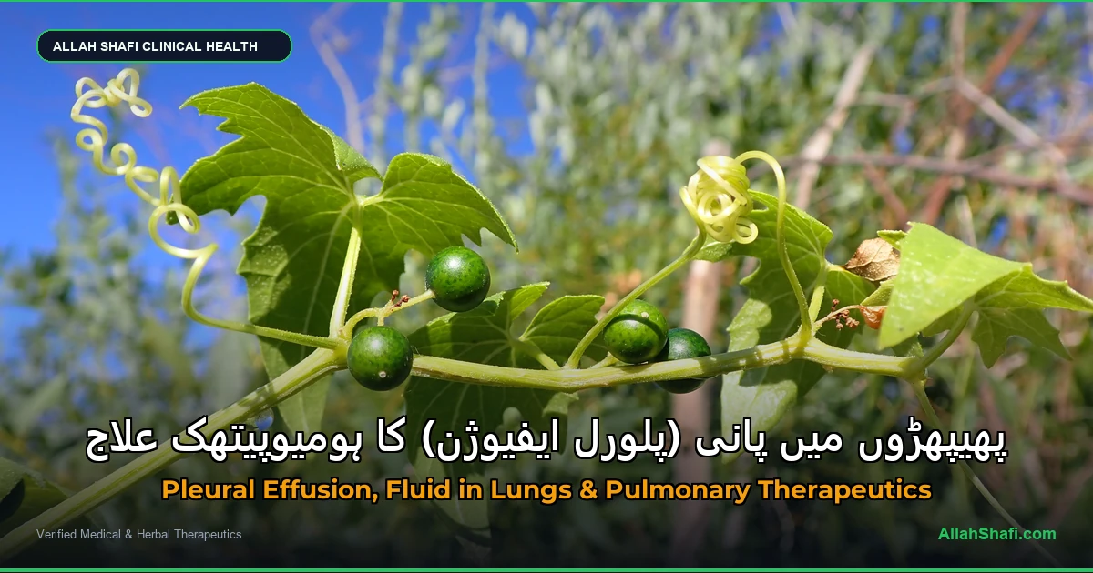 پھیپھڑوں میں پانی (پلورل ایفیوژن) کا ہومیوپیتھک علاج