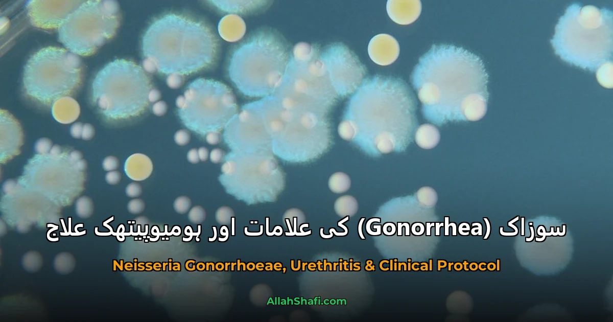سوزاک (Gonorrhea) کی علامات اور ہومیوپیتھک علاج