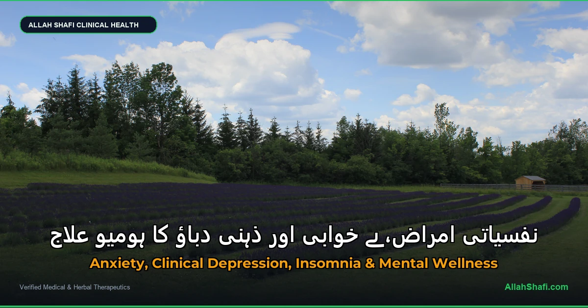 نفسیاتی امراض، بے خوابی اور ذہنی دباؤ کا ہومیو علاج