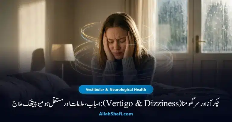 چکر آنا سر کا گھومنا بی پی پی وی اور کان کے اندرونی توازن کا ہومیوپیتھک طریقہ شفا