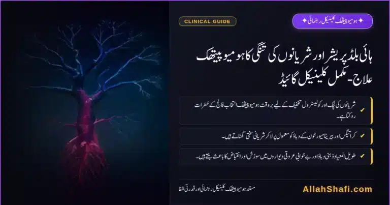 ہائی بلڈ پریشر اور شریانوں کی تنگی کا ہومیوپیتھک علاج – مکمل کلینیکل گائیڈ