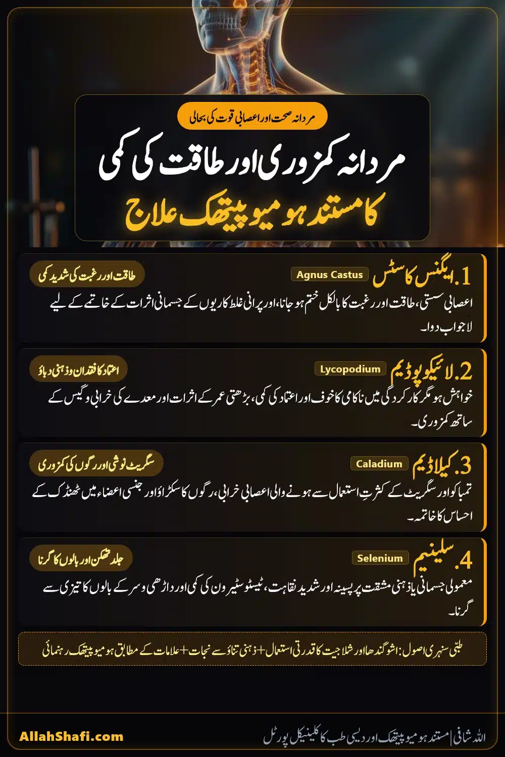 مردانہ کمزوری اور مردوں کی بیماریوں کا ہومیوپیتھک اور قدرتی علاج پنٹرسٹ انفوگرافک