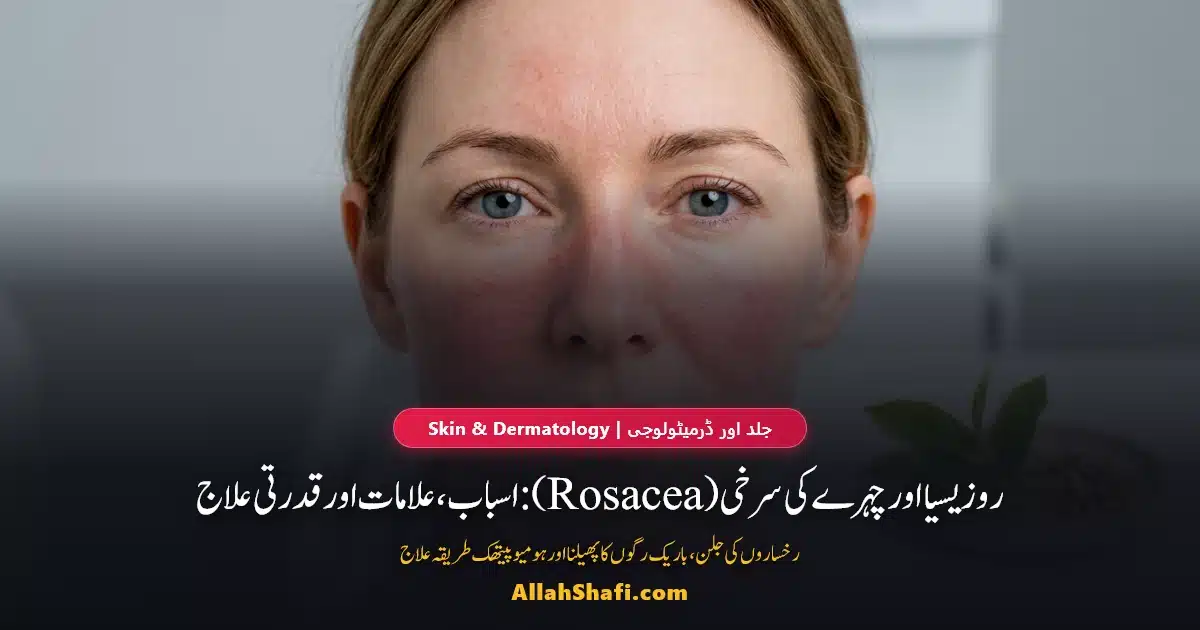 روزیسیا اور چہرے کی سرخی کے اسباب، علامات اور ہومیوپیتھک طریقہ علاج